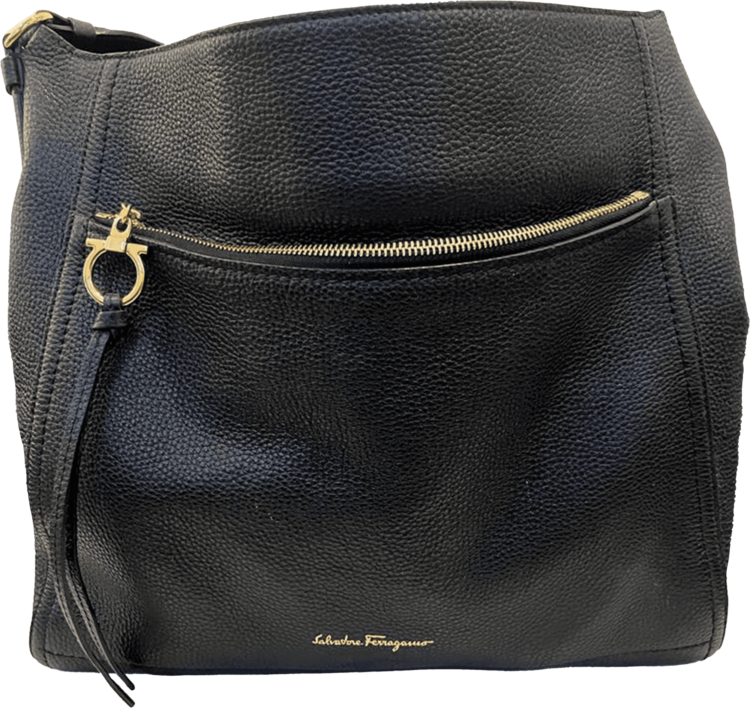 Bolsa Salvatore Ferragamo Preta de Couro - VENDIDO